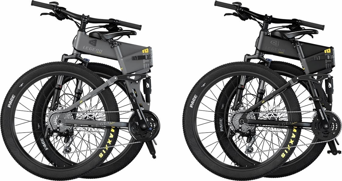Smart Legend Etna Folding Electric Mountain Bike 250W Upgraded Battery 14ah Black