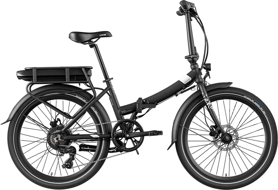 Smart 24 inch Folding Electric Bike Legend Siena Standard Battery 10.4ah Black