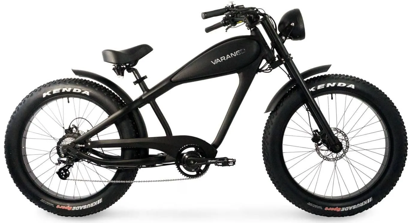 Electric Chopper Bike Fat Bike Varaneo Cafe Racer Black Matt
