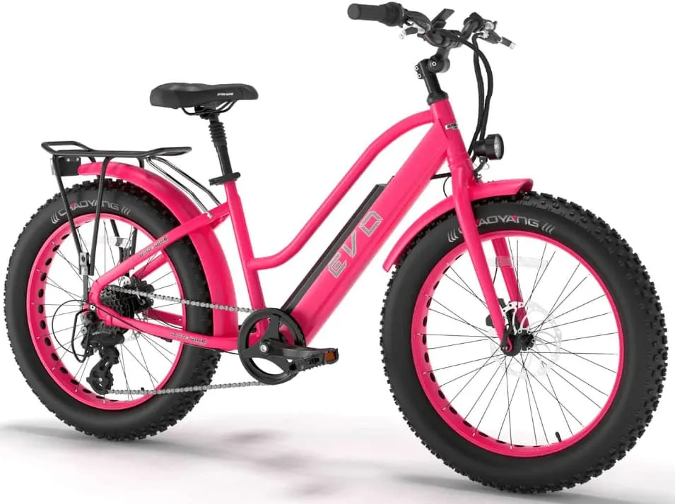 Ladies Electric Fat Bike EVO 500W Pink