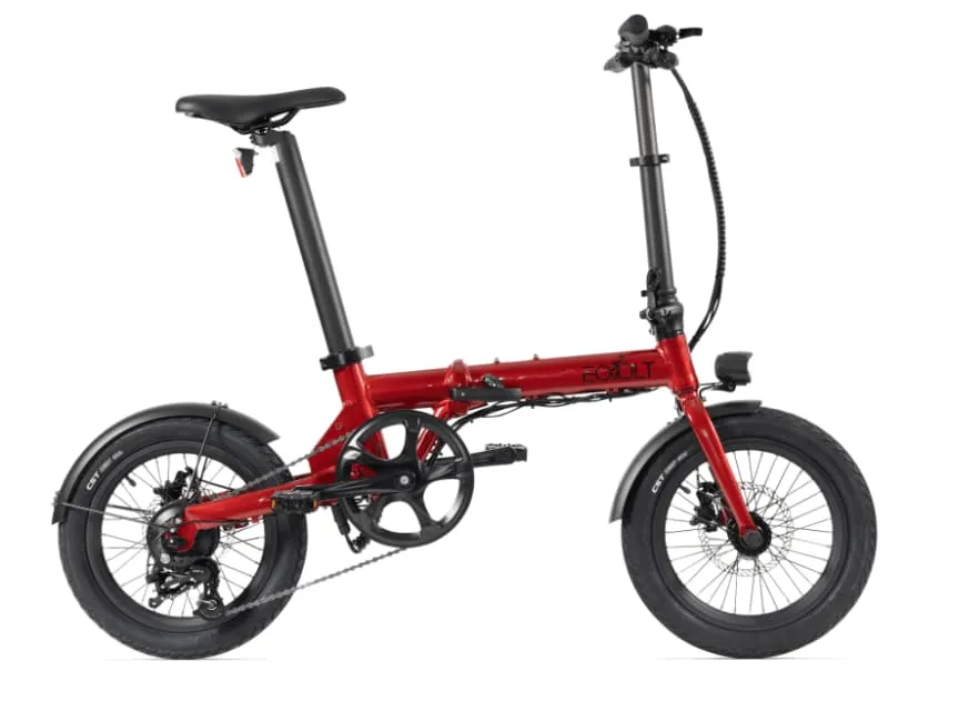 Electric Folding Bike EOVOLT City 4 Speed Red