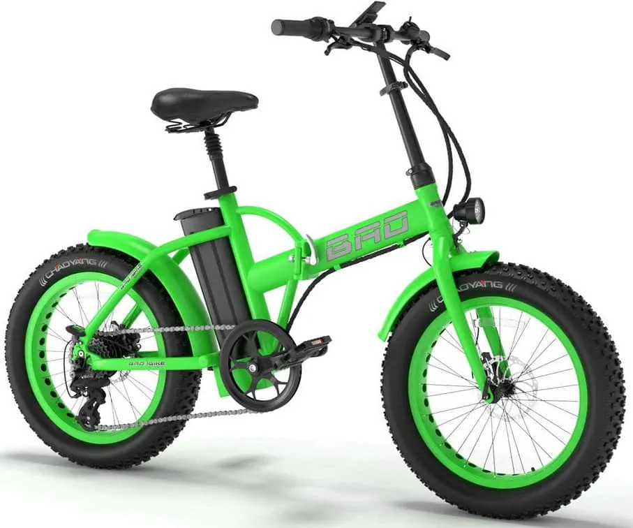 Folding Electric Bike with fat wheels BAD 250W Bright Green