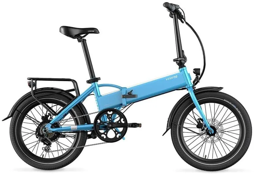 Smart Folding Electric Bike Legend Monza Standard Battery 10.4ah Blue