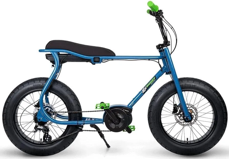 Ruff Cycles Retro Electric Fat Bike Bosch Mid Drive Lil'Buddy 300Wh Blue