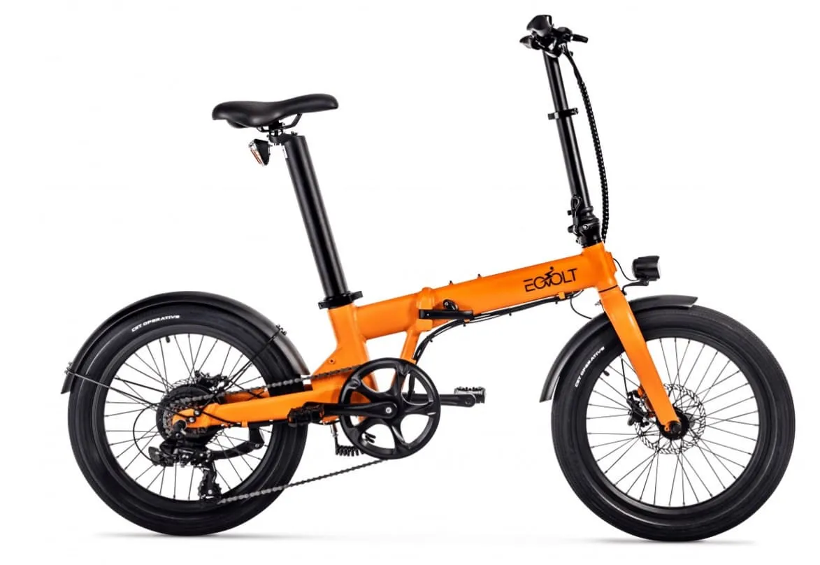 Electric Folding Bike 20 inch EOVOLT Comfort Orange