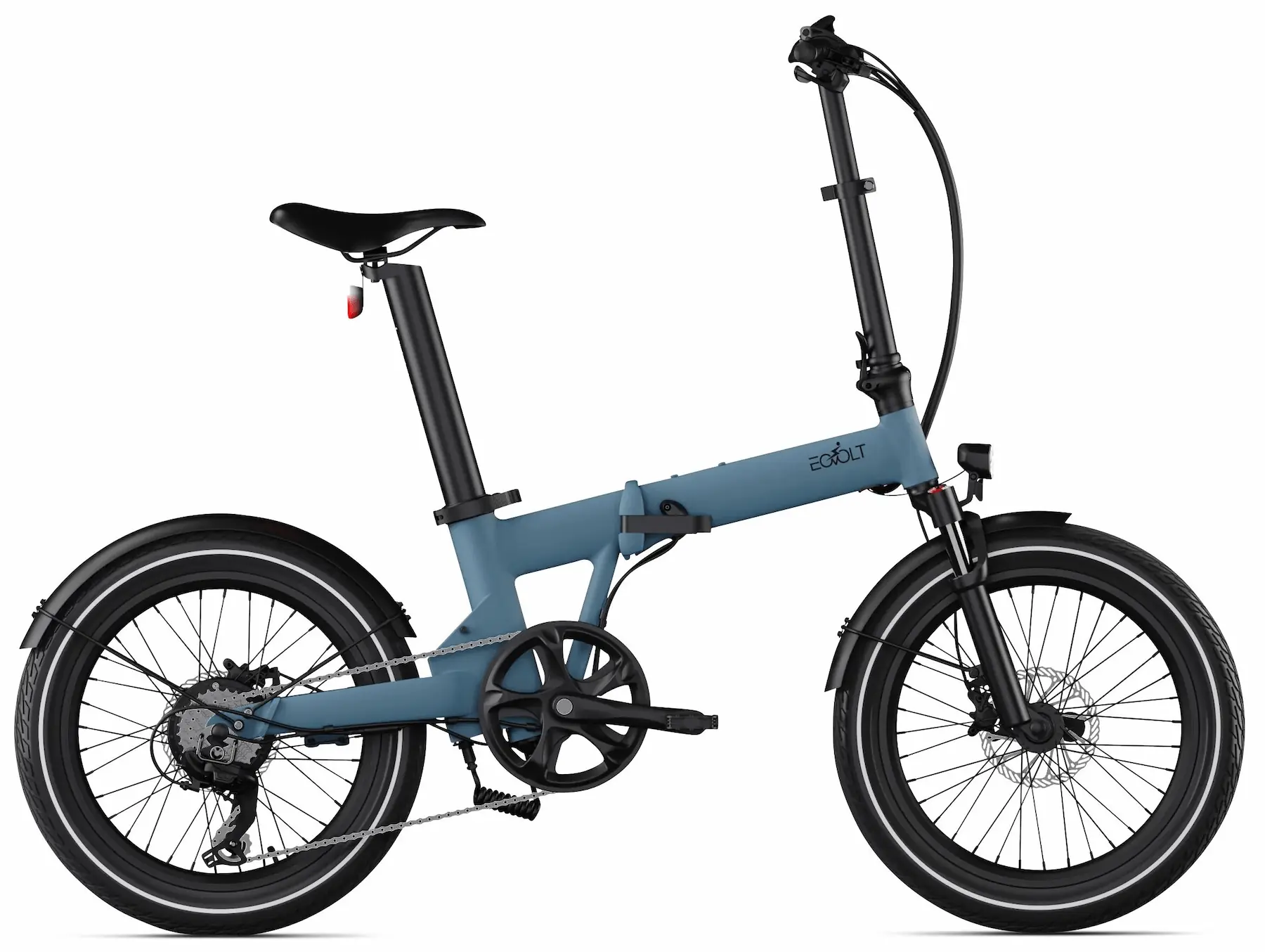 Electric Folding Bike 20 Inch lightweight suspension Eovolt Afternoon Blue