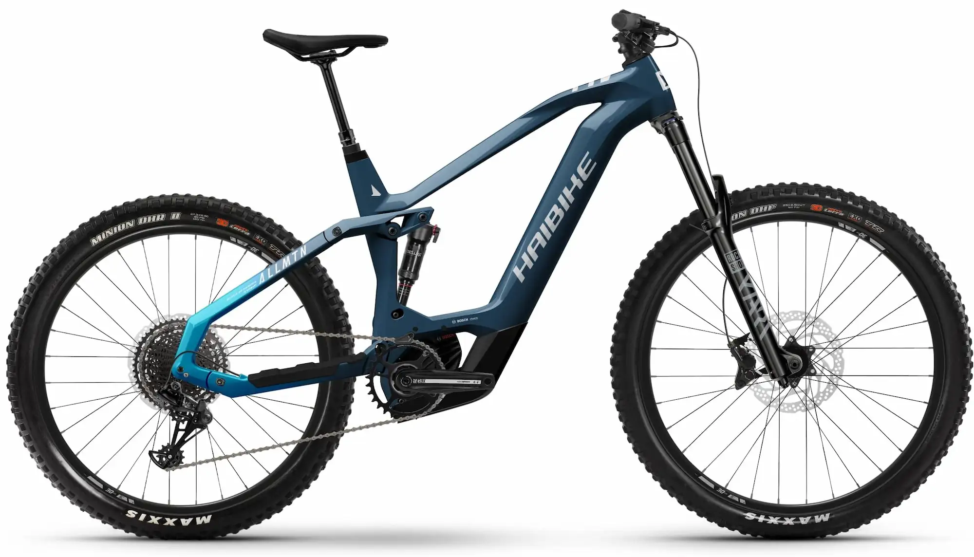 Haibike AllMtn CF 9 Electric Mountain Bike Fully Bosch Carbon 29 27.5" Blue 50cm