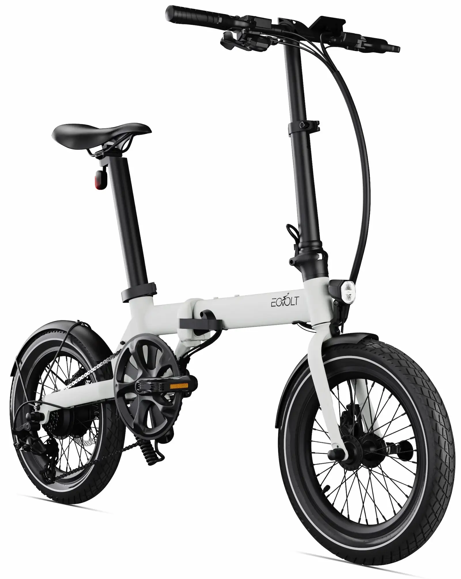 Electric Folding Bike 16 Inch lightweight 14kg Eovolt Morning Grey