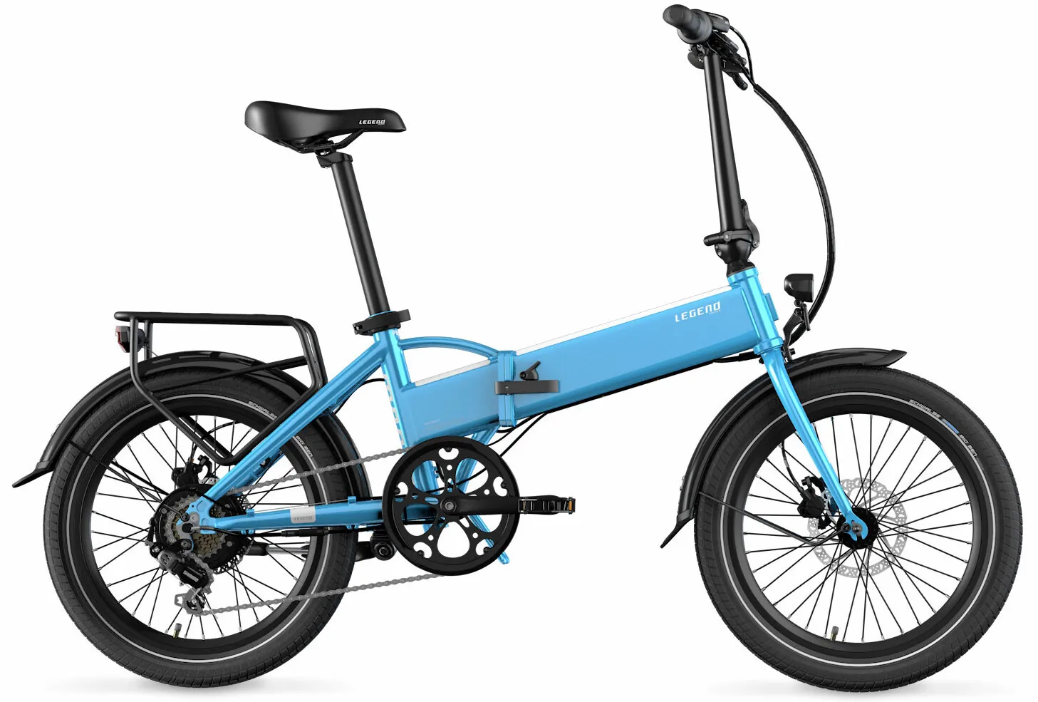 Smart Folding Electric Bike Legend Monza Standard Battery 10.4ah Blue