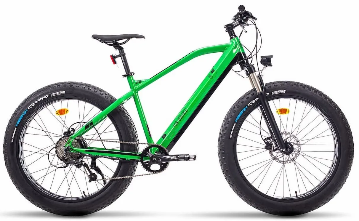 Hybrid electric bike with fat tyres Falcon Green