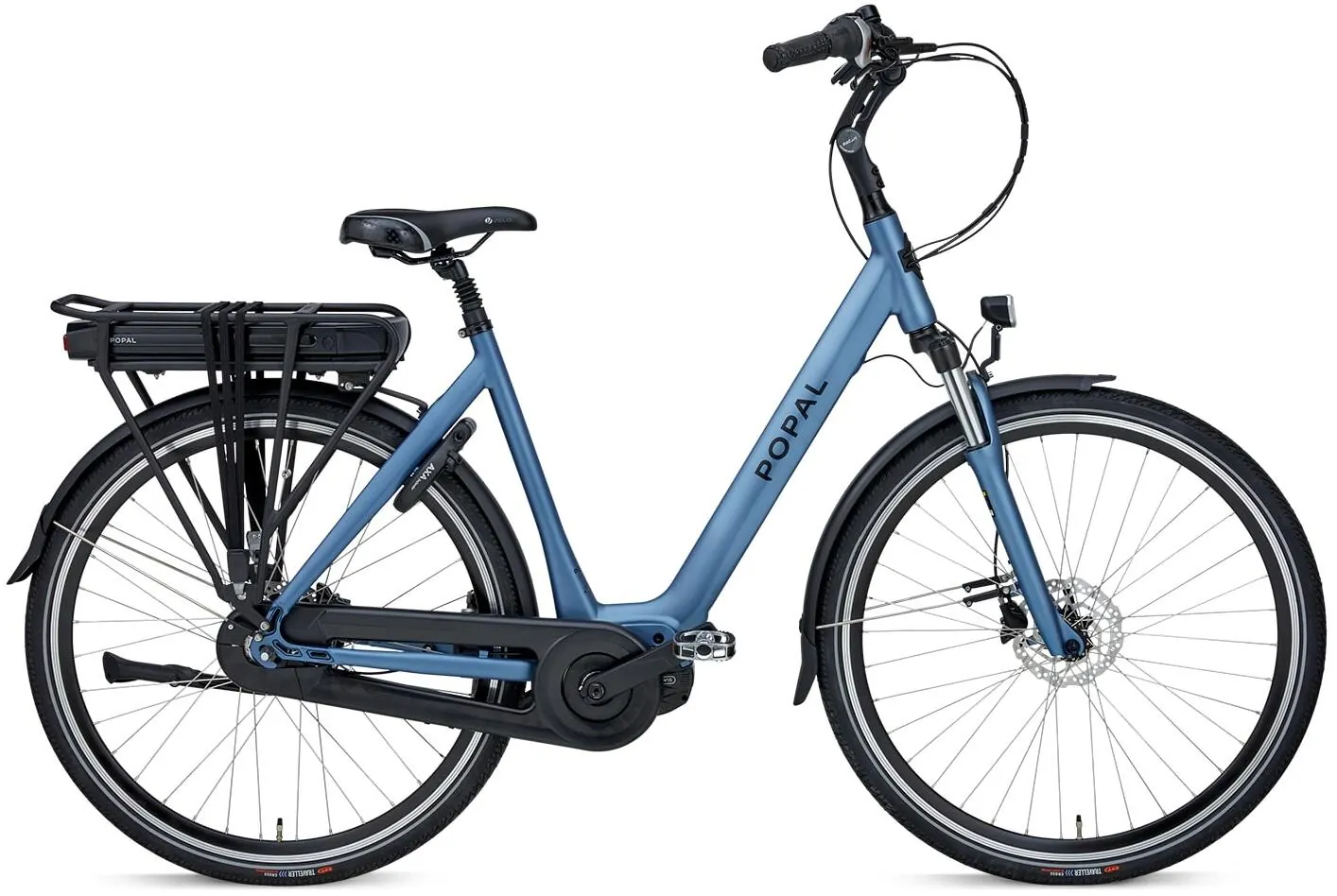 Dutch Style Electric Ladies Bike Mid Drive Hub Gear 28" Popal Vidar Blue 57cm