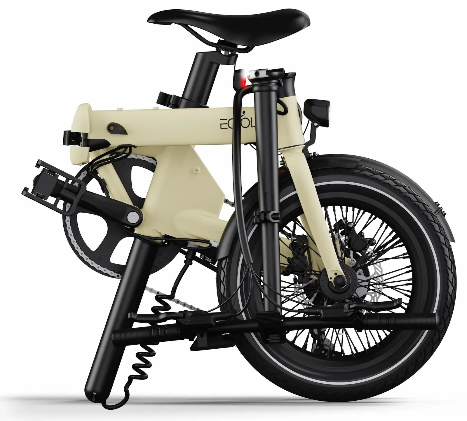 Electric Folding Bike 16 Inch lightweight 14kg Eovolt Morning Gold