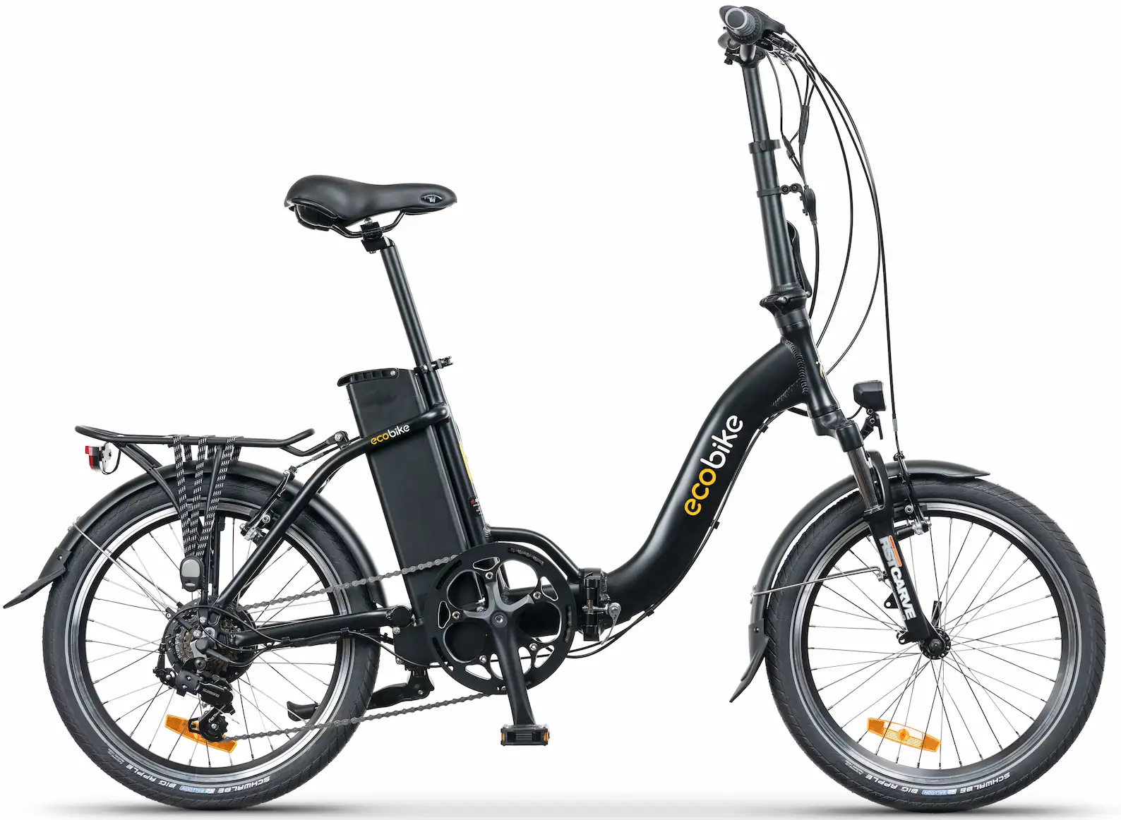 Folding Electric Bike 20 Inch Low Step Through Ecobike Even Black 576Wh