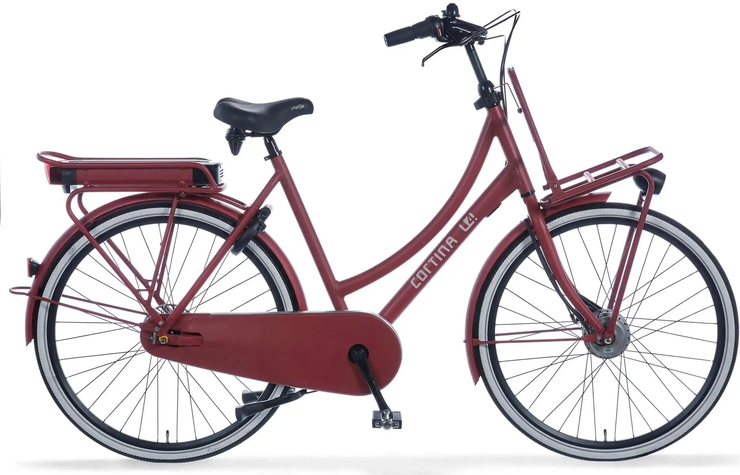 Not Available - Dutch Style Electric City Bike 28 Inch Cortina EU4 T7 Red 300Wh 57cm