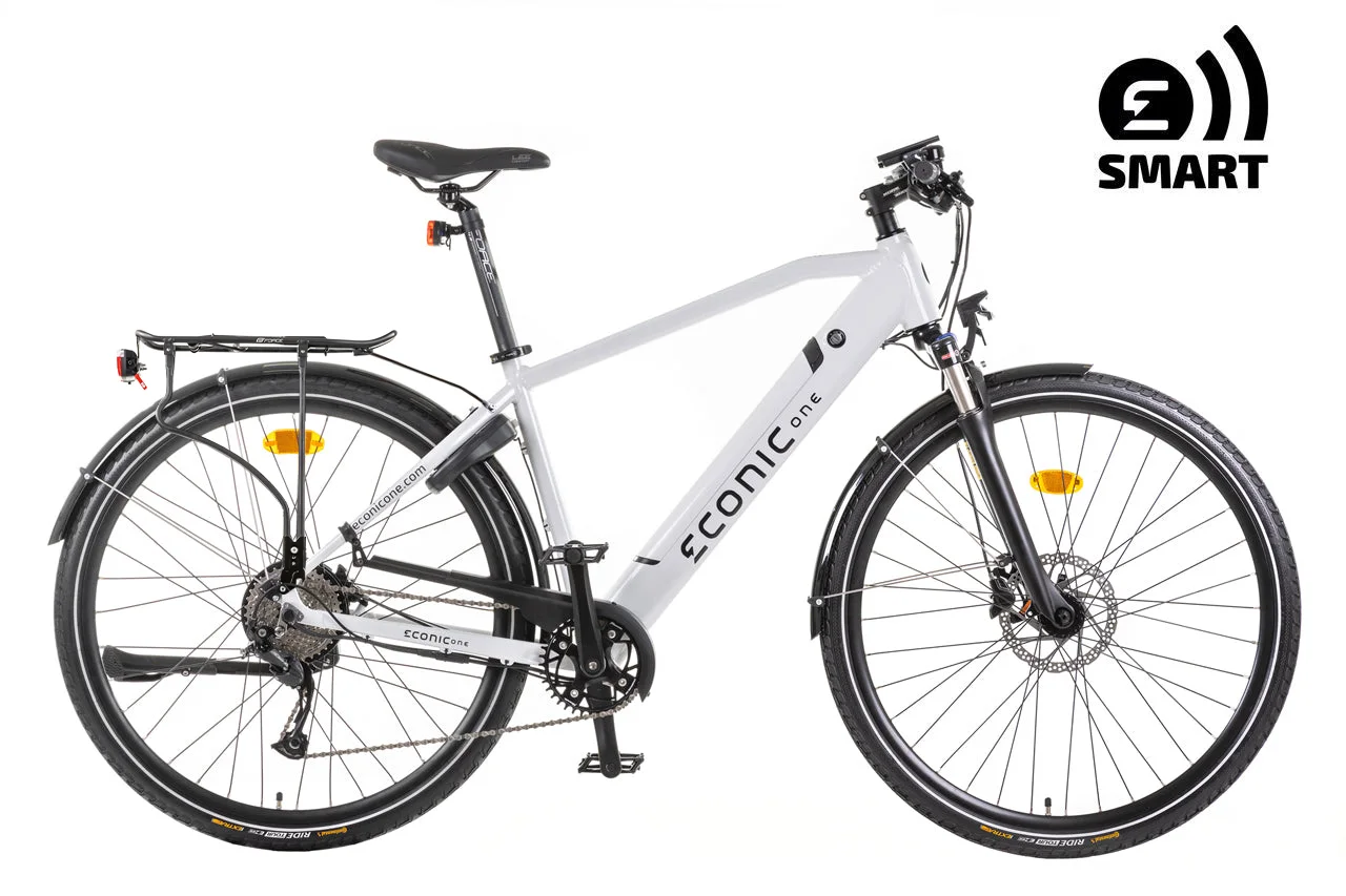 Electric Hybrid Bike Econic One Urban Smart L 48cm White