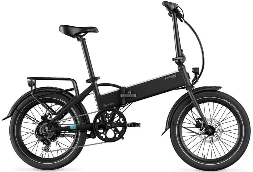 Smart Folding Electric Bike Legend Monza Upgraded Battery 14ah Black