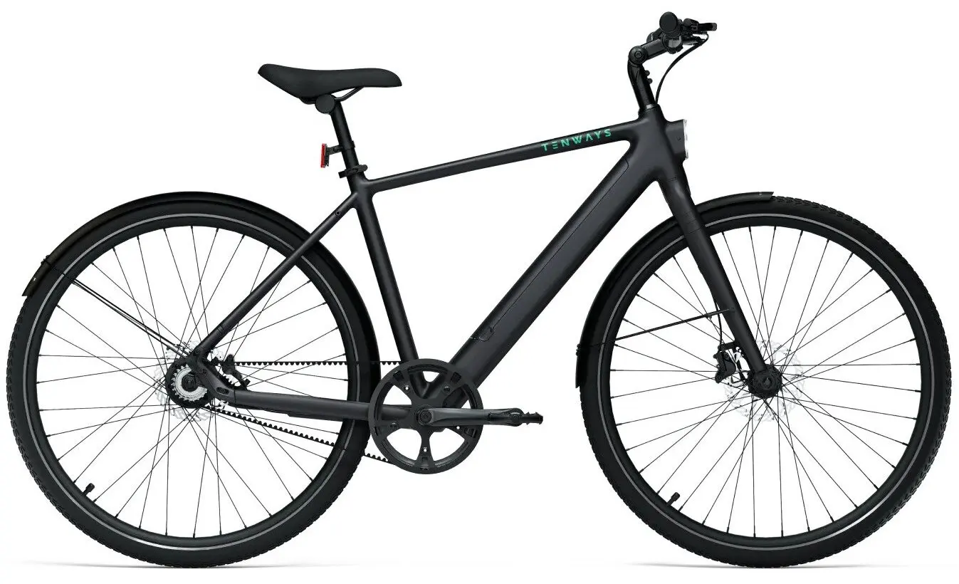 Tenways Electric Bike Urban Design Lightweight 16kg CGO600 PRO XL Black