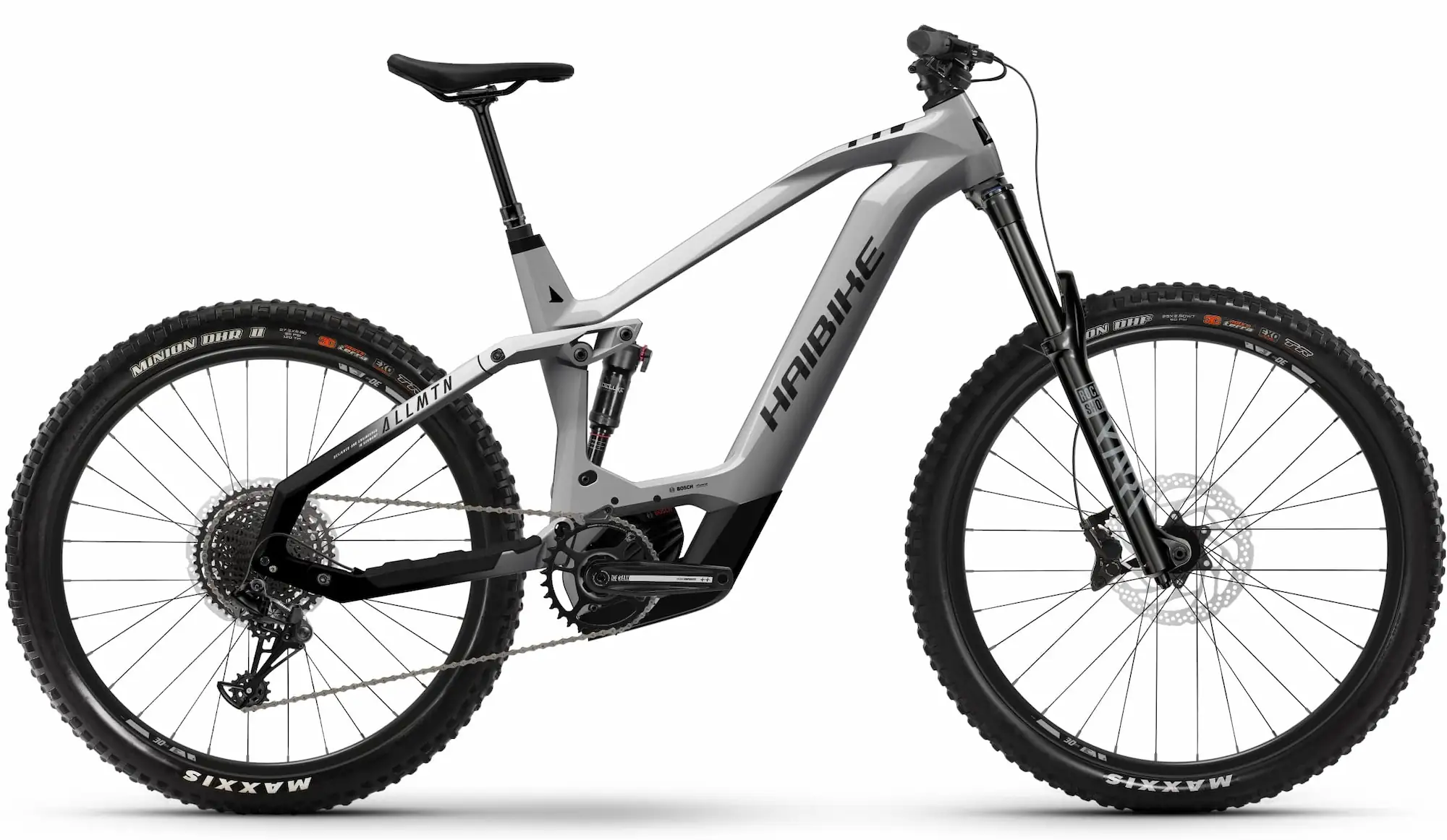 Haibike AllMtn CF 9 Electric Mountain Bike Fully Bosch Carbon 29 27.5" Grey 44cm