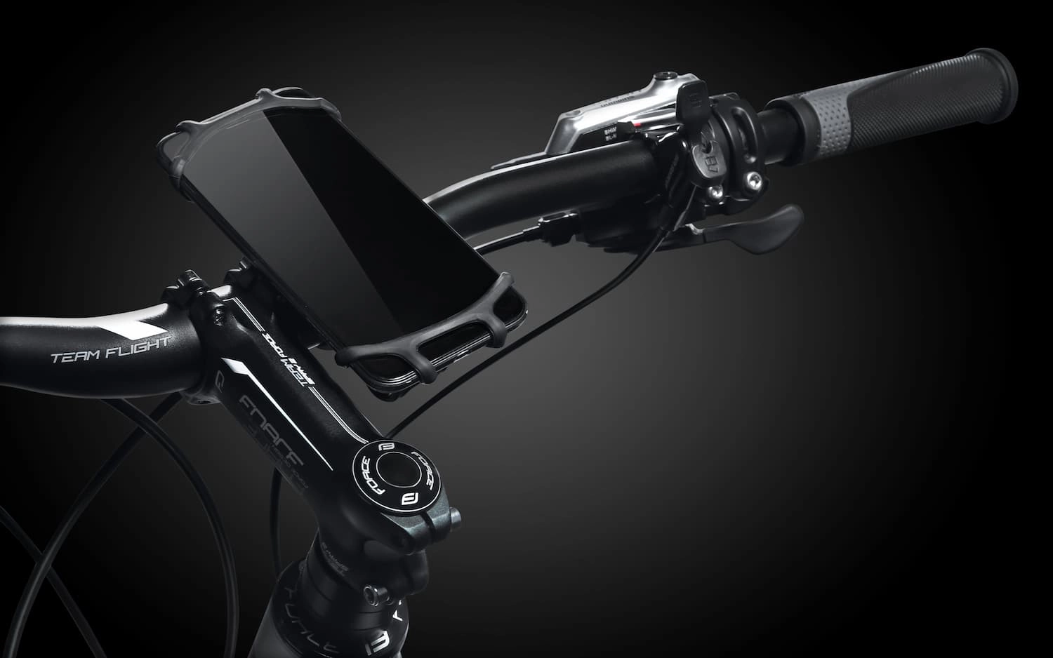 Smart Phone holder Bike Light Silicone black