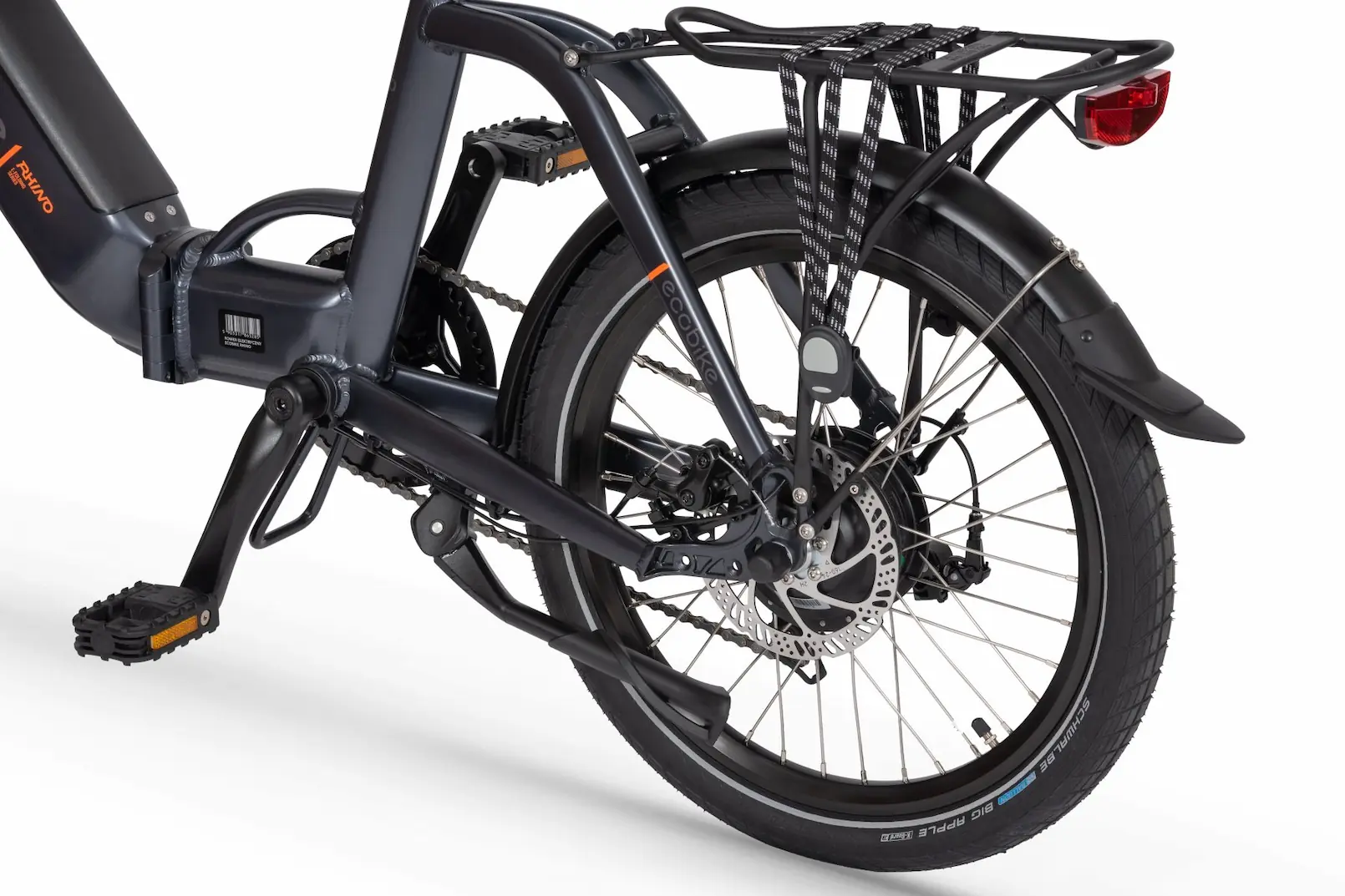 Folding Electric Bike 20 Inch Step Through Ecobike Rhino Black 520Wh