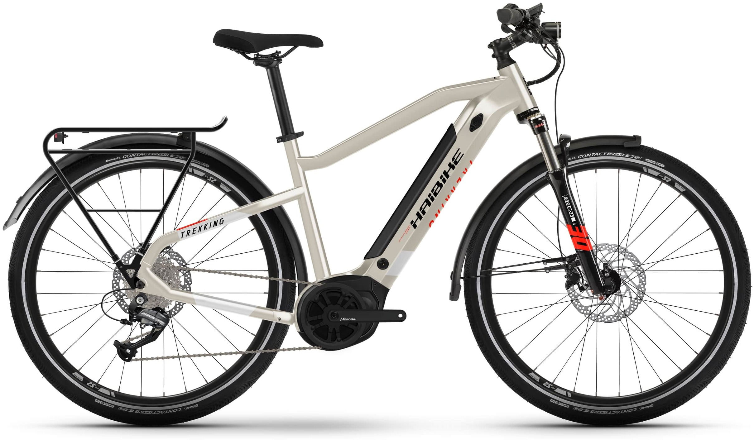 Haibike Trekking 4 2022 Hybrid Electric Bike Unisex Yamaha 27.5" 48cm white