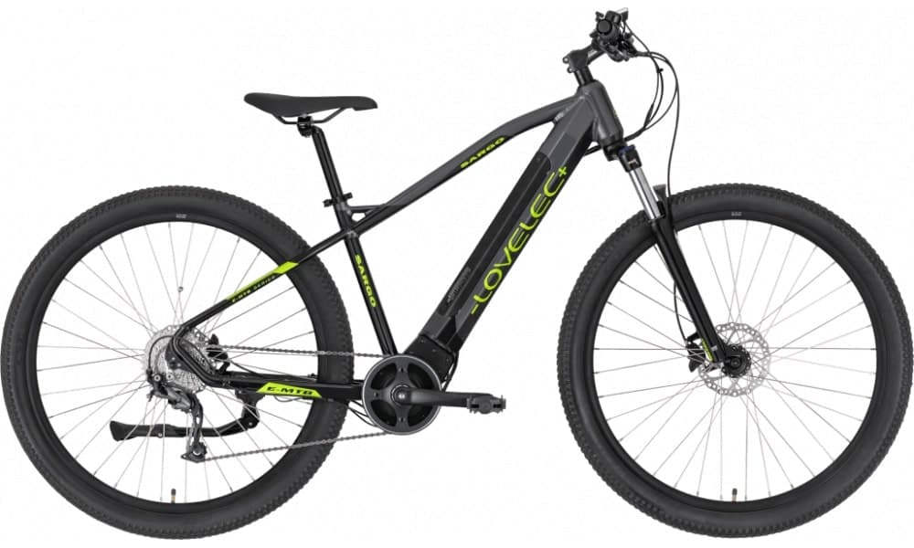 Electric Mountain Bike Mid Drive 29 Inch Lovelec Sargo Silver 720Wh 19"