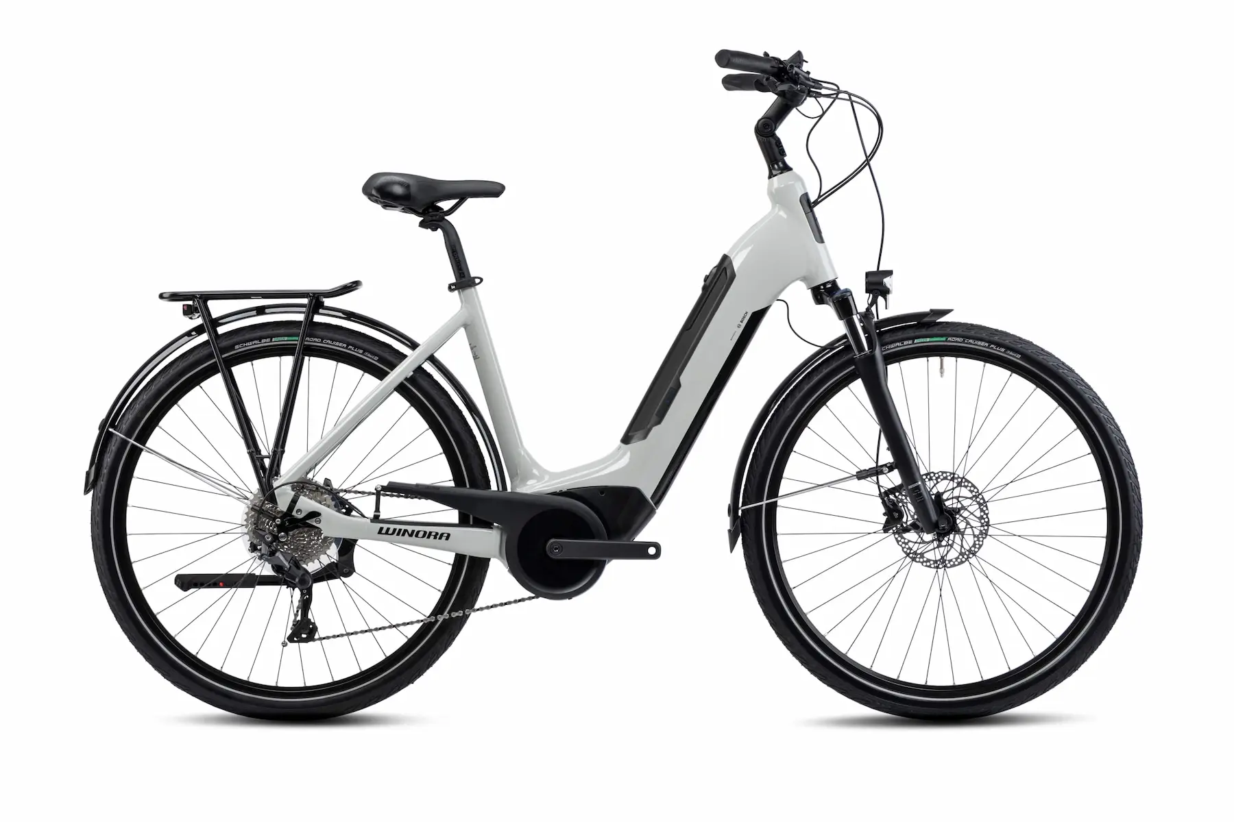 Winora Tria X10 Hybrid Electric Bike Ladies Low Step Through Bosch Grey 56cm