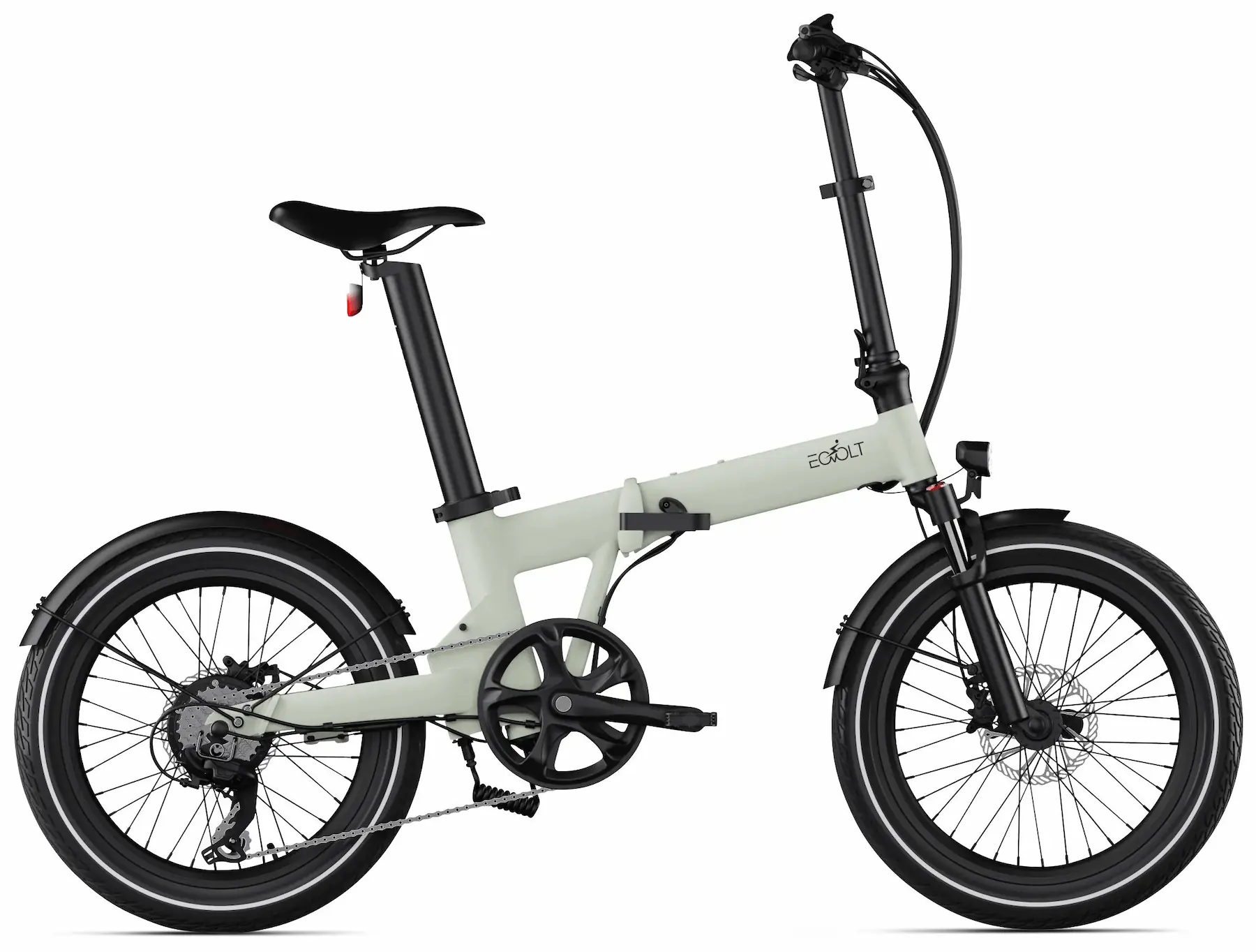 Electric Folding Bike 20 Inch lightweight suspension Eovolt Afternoon Green