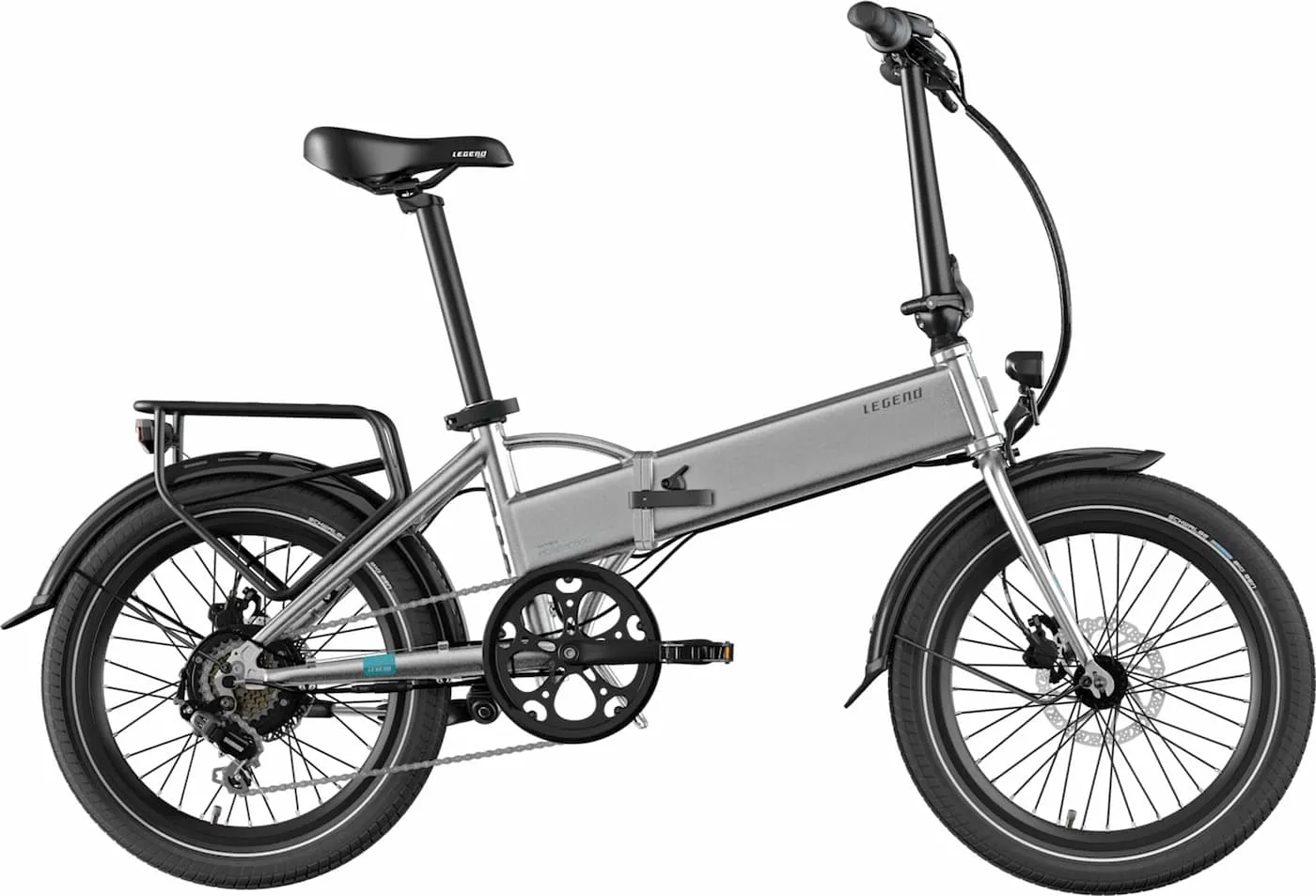 Smart Folding Electric Bike Legend Monza Standard Battery 10.4ah Grey