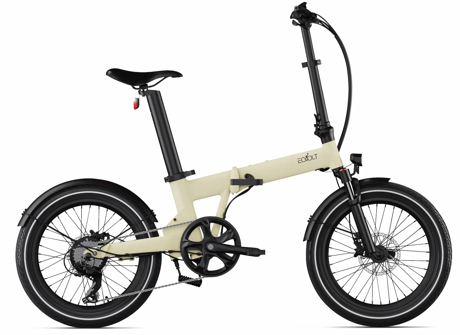 Electric Folding Bike 20 Inch lightweight suspension Eovolt Afternoon Gold