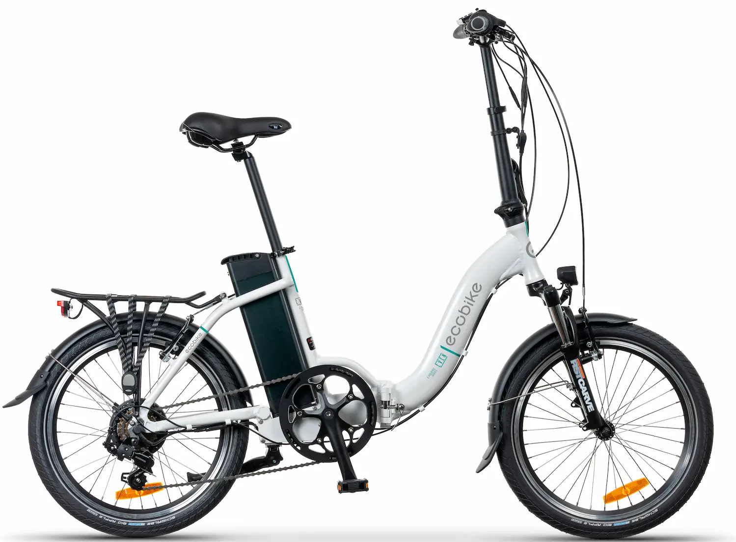 Folding Electric Bike 20 Inch Step Through Ecobike Even White 520Wh