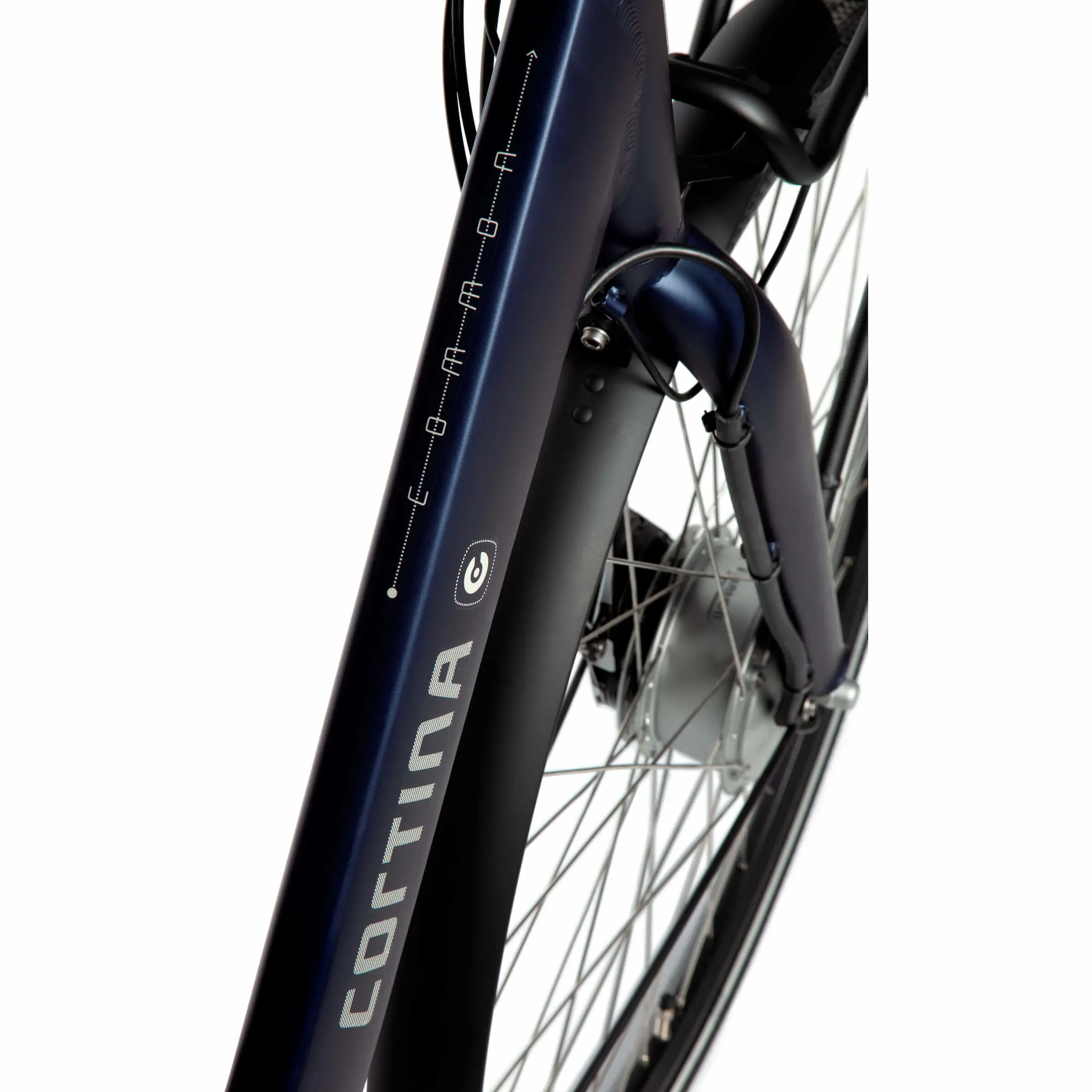 Cortina E-Common Hybrid Electric Bike Ladies Low Step Through Blue 50cm 500Wh
