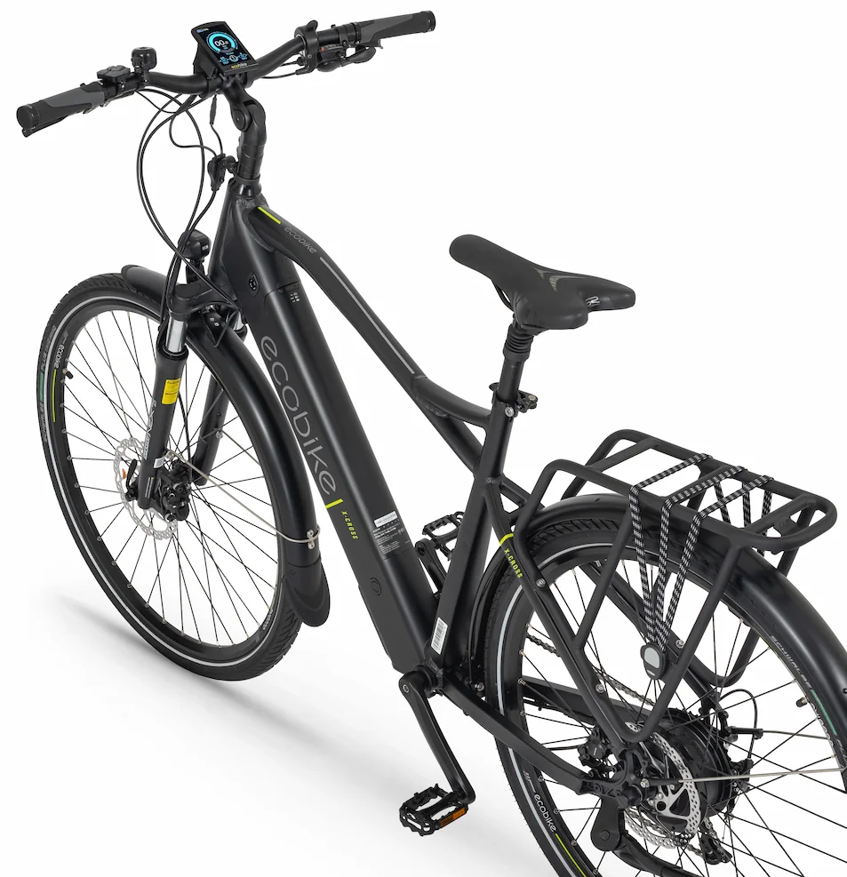 Fast Electric Hybrid Mens Bike Ecobike X-cross Black 468Wh