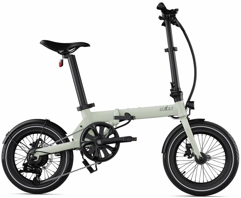 Electric Folding Bike 16 Inch lightweight 14kg Eovolt Morning Green