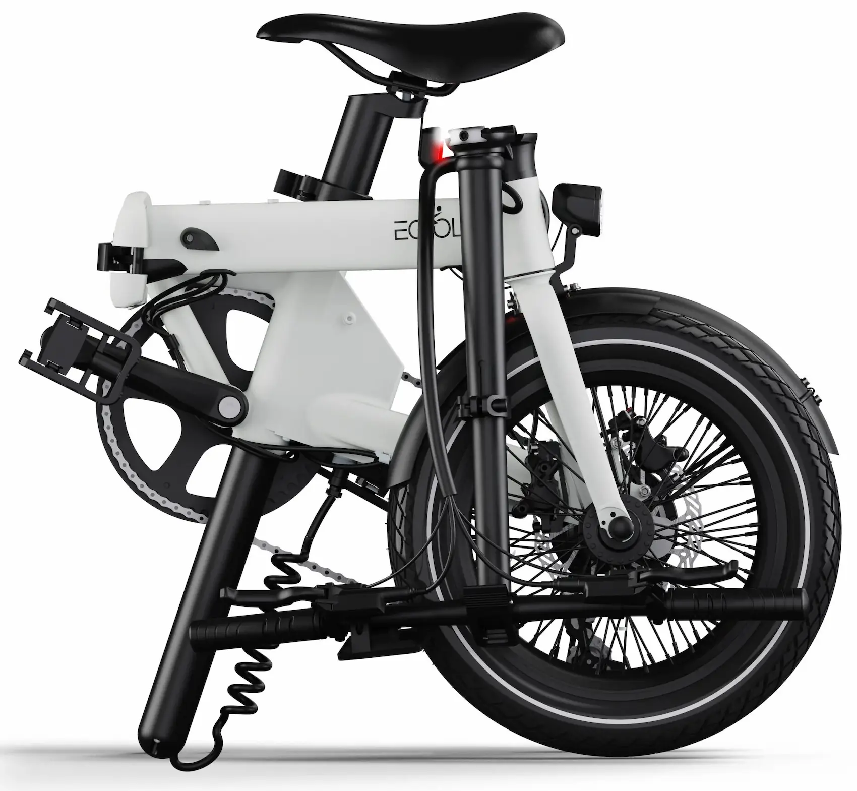 Electric Folding Bike 16 Inch lightweight 14kg Eovolt Morning Grey