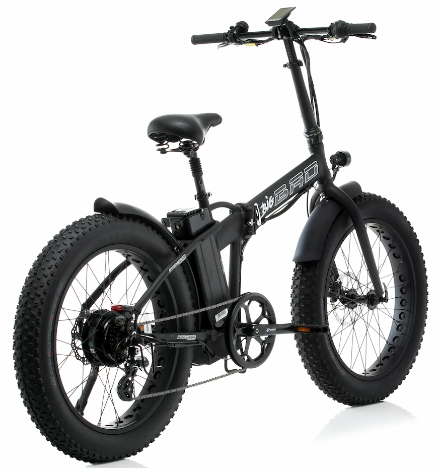 24 Inch Folding Electric Bike with fat wheels BIG BAD 500W Black