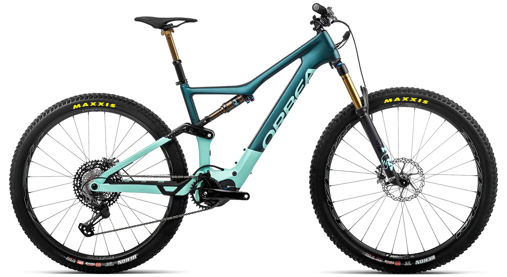 Not Available - Orbea Rise M Ltd Full Suspension Electric Mountain Bike Green L