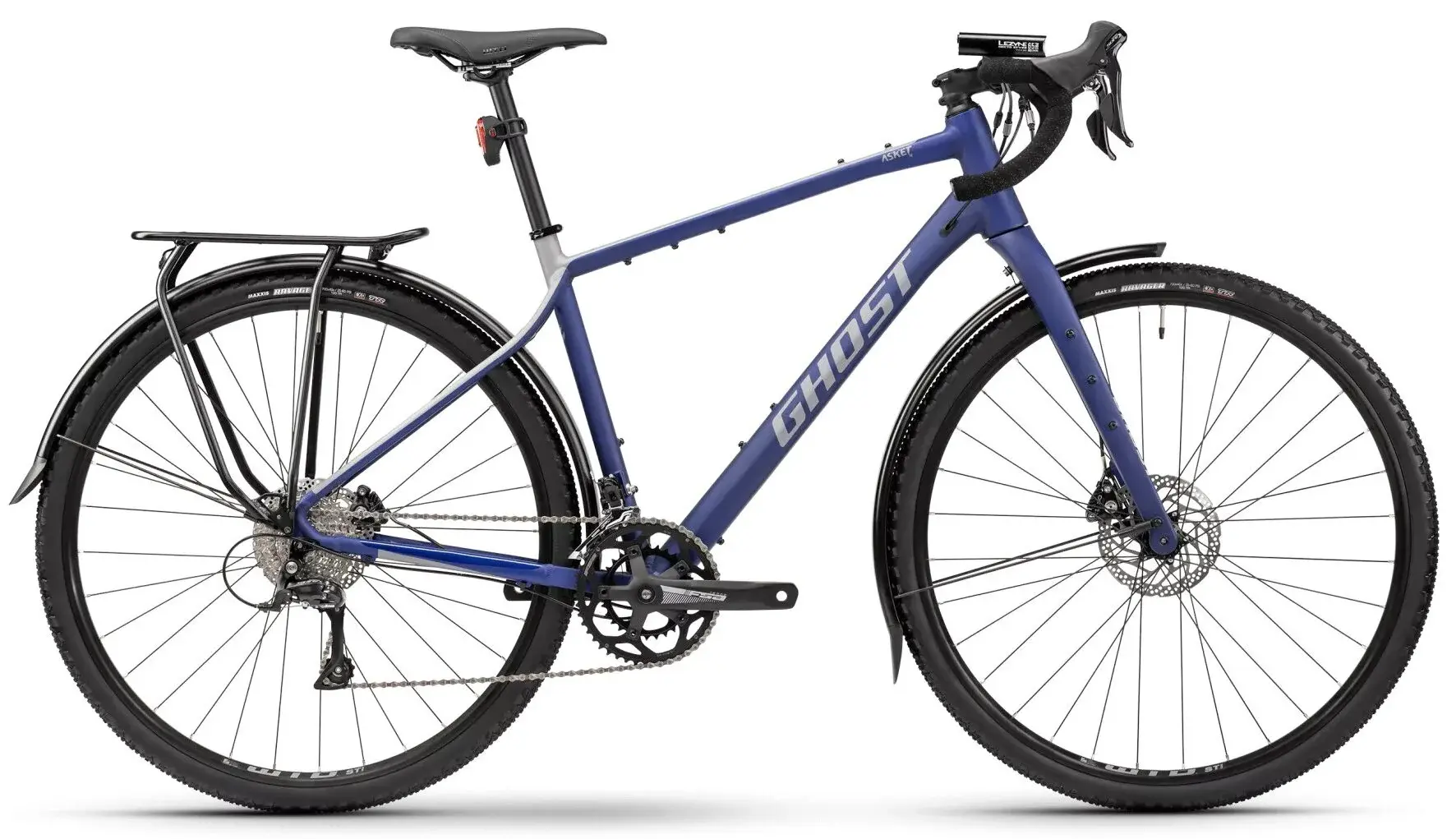 Ghost Asket EQ Gravel Bike with rear rack and fenders Blue L