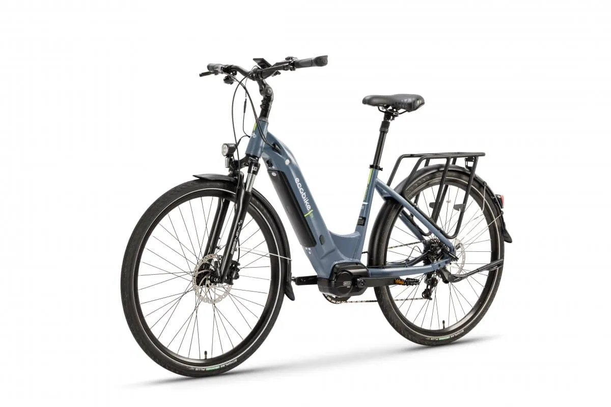 Electric Ladies Bike Middrive Speed Pedelec 35km/h 672Wh Ecobike D1 Blue