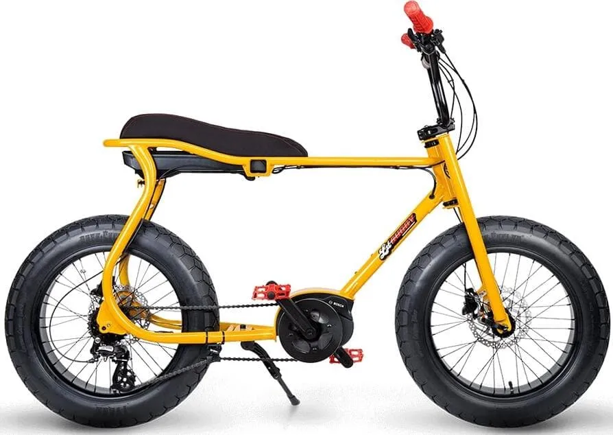 Ruff Cycles Retro Electric Fat Bike Bosch Mid Drive Lil'Buddy 300Wh Yellow