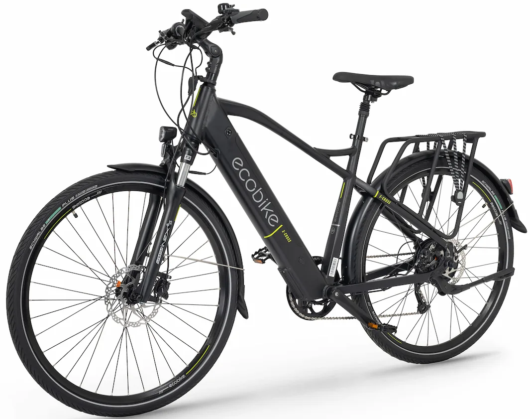 Fast Electric Hybrid Mens Bike Ecobike X-cross Black 468Wh