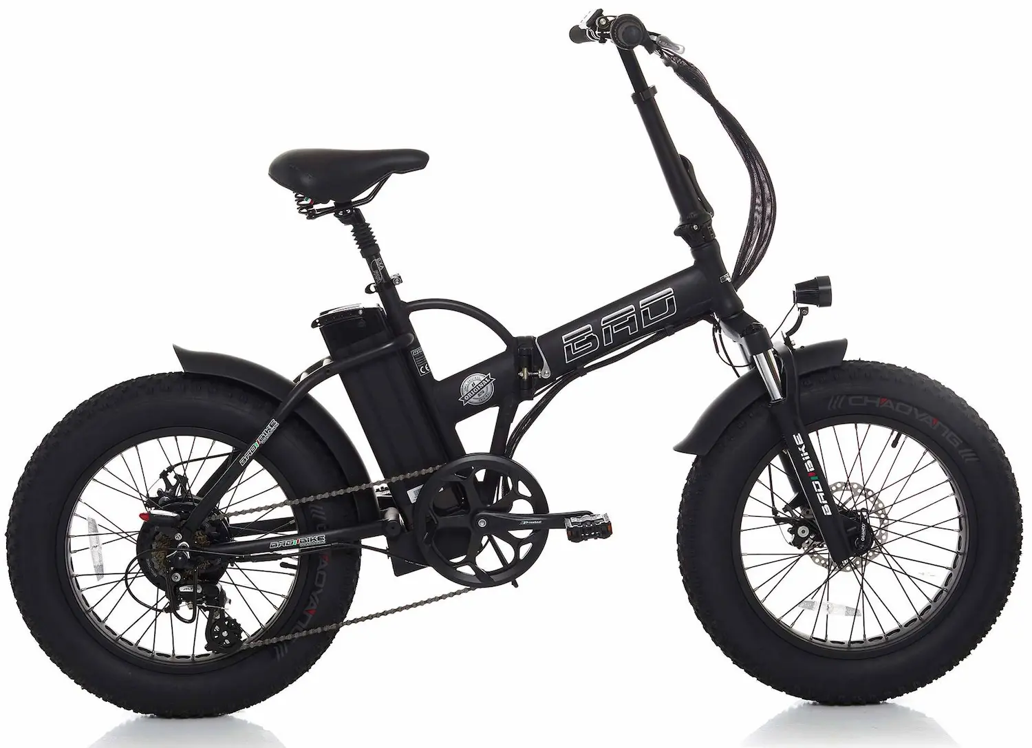 Folding Electric Fatbike with suspension 250W Black