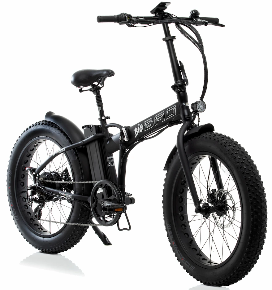 24 Inch Folding Electric Bike with fat wheels BIG BAD 250W Black