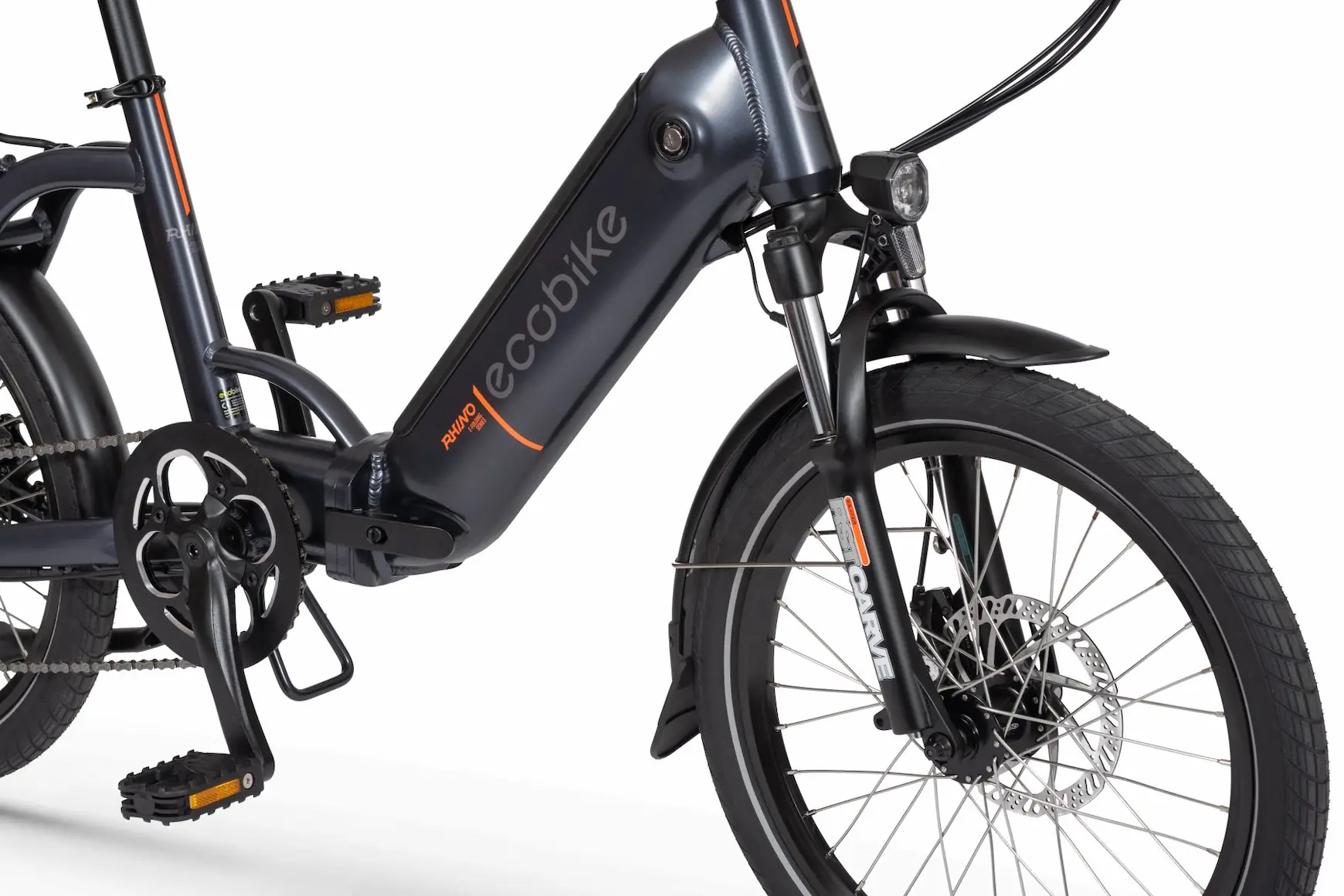 Folding Electric Bike 20 Inch Step Through Ecobike Rhino Black 520Wh