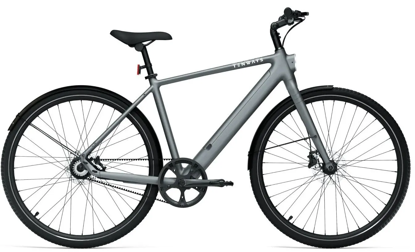 Tenways Electric Bike Urban Design Lightweight 16kg CGO600 PRO XL Grey